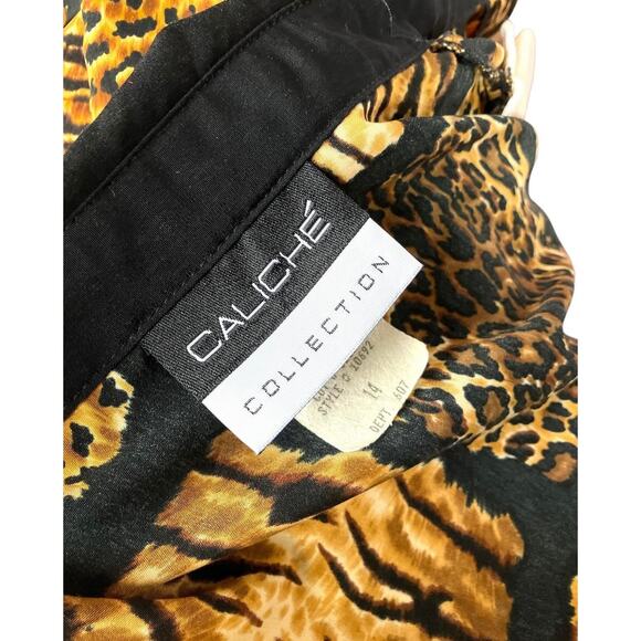 90's Cheetah print Blouse - Picture 3 of 4